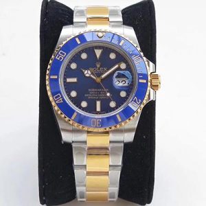 Rolex Submariner Date 116613LB VR Factory Yellow Gold Wrapped Blue Dial Replica Watch - UK Replica