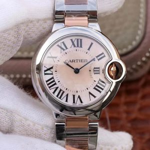 Ballon Bleu De Cartier Ladies 33MM W69201 V6 Factory Pink Dial Replica Watch - UK Replica