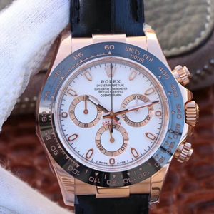 Rolex Daytona Cosmograph 116515LN Noob Factory Rose Gold Case White Dial Replica Watch - UK Replica