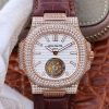 Patek Philippe Nautilus Jumbo 5711 Rose Gold Tourbillon 2018 R8 Factory White Dial Replica Watch - UK Replica