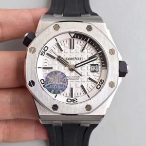 Audemars Piguet Royal Oak Offshore Diver 15710ST.OO.A002CA.02 JF Factory White Dial Replica Watch - UK Replica