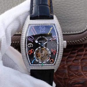 Franck Muller Crazy Color Dreams Tourbillon 8880 Black Dial Replica Watch - UK Replica