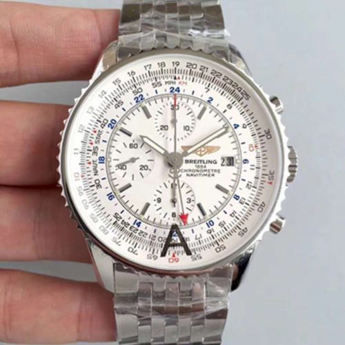 Breitling Navitimer World A2432212/G571-443A JF Factory White Dial Replica Watch - UK Replica