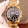 Rolex Submariner Date 116618LN VR Factory 18K Yellow Gold Wrapped Black Dial Replica Watch - UK Replica