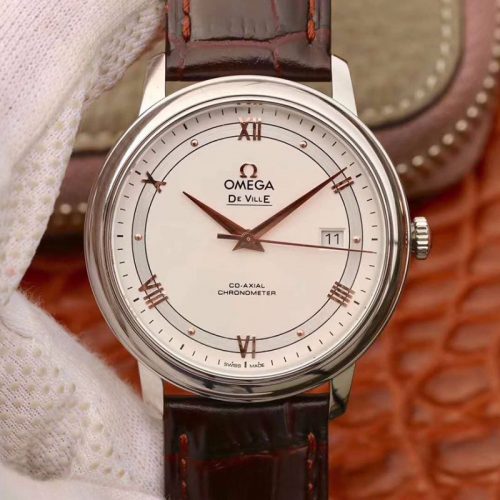 Omega De Ville Prestige 424.13.40.20.02.002 MKS Factory White Dial Replica Watch - UK Replica