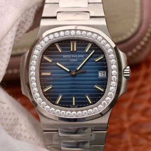 Patek Philippe Nautilus 5711 PF Factory Diamond Bezel Blue Dial Replica Watch - UK Replica