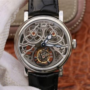 Franck Muller Giga Tourbillon 7048 T G SQT BR Silver Skeleton Dial Replica Watch - UK Replica