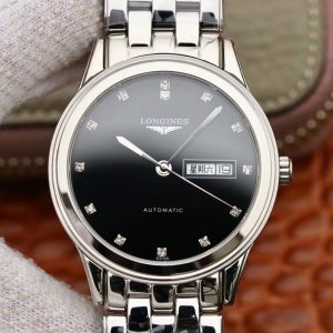 Longines Flagship Double Calendar L4.899.4.12.6 GK Factory Black Dial Replica Watch - UK Replica