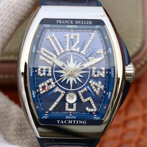 Franck Muller Vanguard V45 45MM Blue Dial Replica Watch - UK Replica