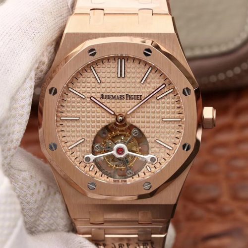 Audemars Piguet Royal Oak Tourbillon 26510OR.OO.1220OR.02 R8 Factory 18K Rosegold Dial Replica Watch - UK Replica