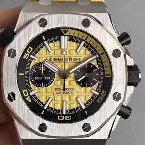 Audemars Piguet Royal Oak Offshore Diver Chronograph 26703ST.OO.A051CA.01 JF Factory Yellow Dial Replica Watch - UK Replica