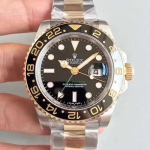 Rolex GMT-Master II 116713LN Noob Factory V9 Rose Gold Bezel Replica Watch - UK Replica