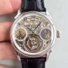 Patek Philippe Tourbillon Moonphase Silver Dial Replica Watch - UK Replica