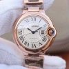 Ballon Bleu De Cartier Ladies 33MM W6920068 V9 Factory White Textured Dial Replica Watch - UK Replica