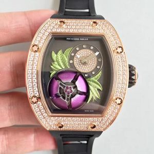 Richard Mille RM19-02 KV Factory Tourbillon Fleur Magnolia Dial Replica Watch - UK Replica