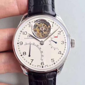 IWC Portugieser Tourbillon Mystere Retrograde IW504601 YL Factory White Dial Replica Watch - UK Replica