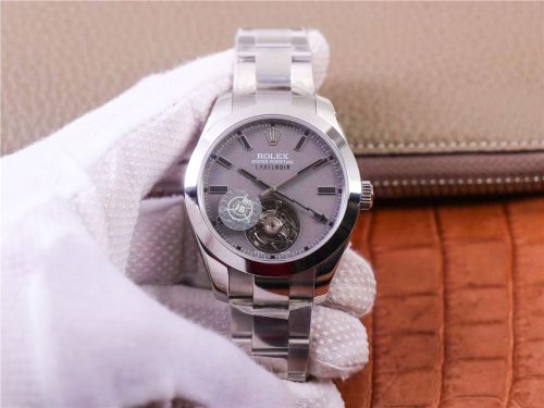 JB Factory Replica Rolex Milgauss Base 116400 Label Noir Design LNT01HS-001 Silver case watch