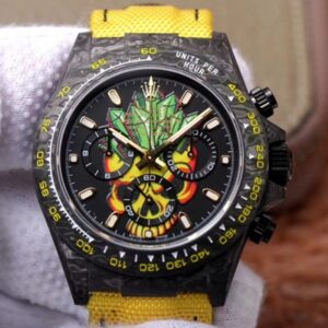 Rolex Daytona Cosmos Chronograph Carbon Fiber Edition Color Skull Dial Replica Watch