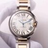 Ballon Bleu de Cartier W69009Z3 Wrap Gold V9 Factory Silver White Dial Replica Watch