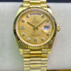 Rolex Day-Date M128238-0069 Yellow Gold EW Factory Gradual Green Dial Replica Watch