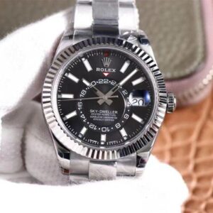 Rolex Sky Dweller M326934-0005 Noob Factory Black Dial Replica Watch