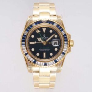 Rolex GMT Master II 116758 SAru ROF Factory Blue White Diamond Replica Watch