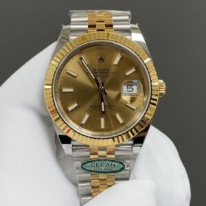 Rolex Datejust M126333-0010 Clean Factory Gold Dial JF Replica Watches - JF Replica