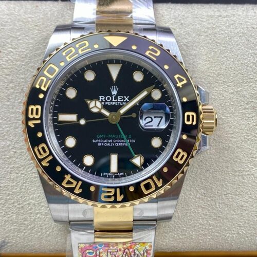 Rolex GMT-Master II 116713-LN-78203 Clean Factory 18K Gold JF Replica Watches - JF Replica